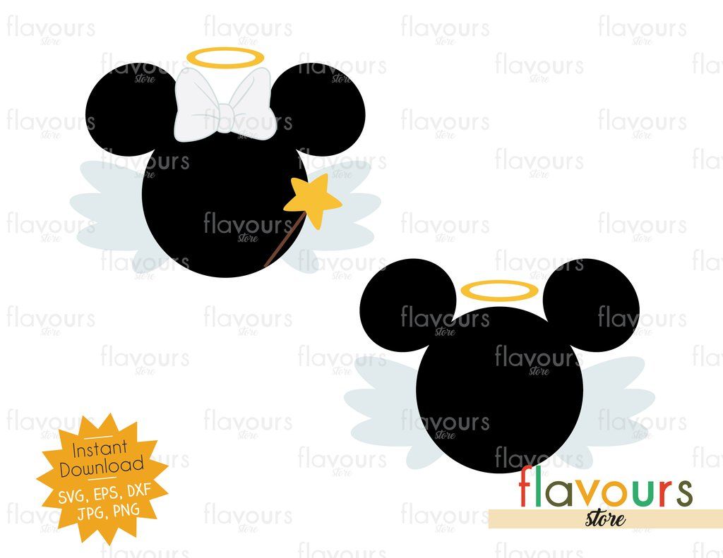 Mickey Mouse Angel Svg