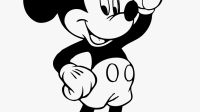 Mickey Mouse Black And White Svg