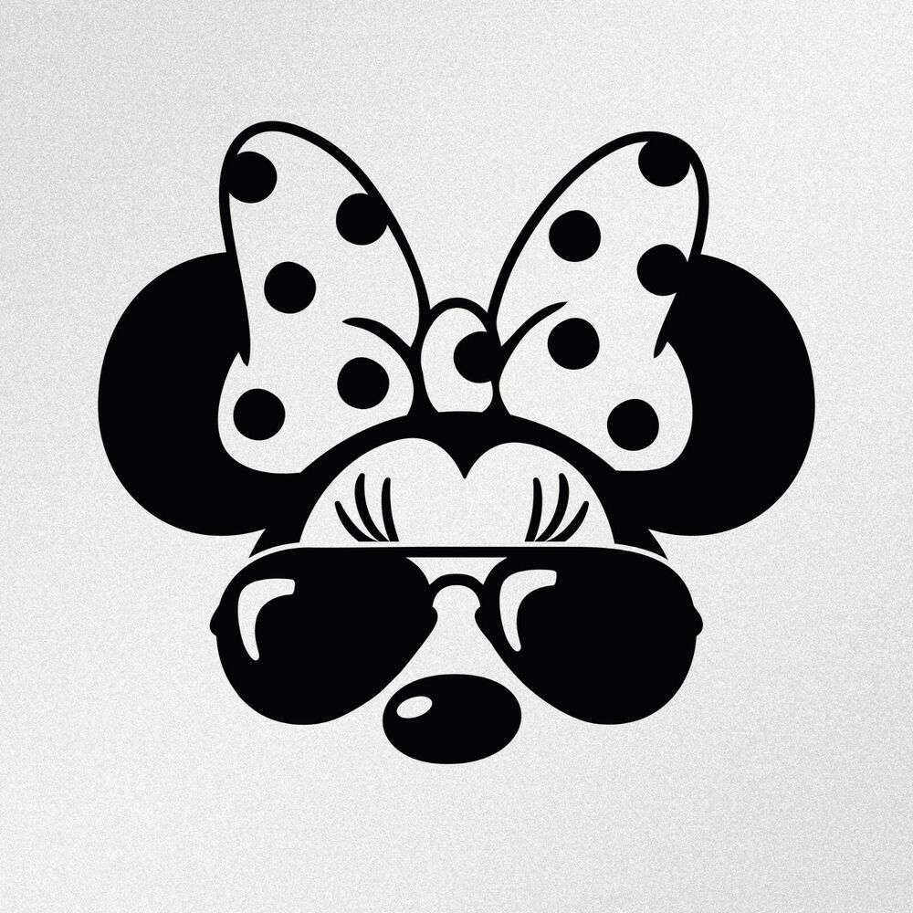 Mickey And Minnie Mouse With Sunglasses Svg