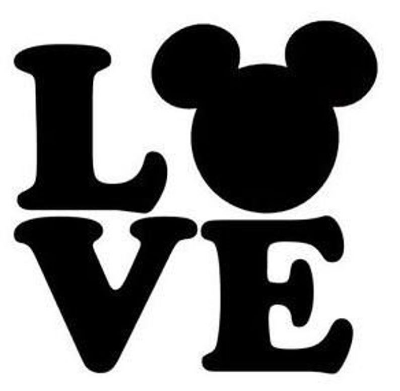 Mickey Mouse Ears Love Svg