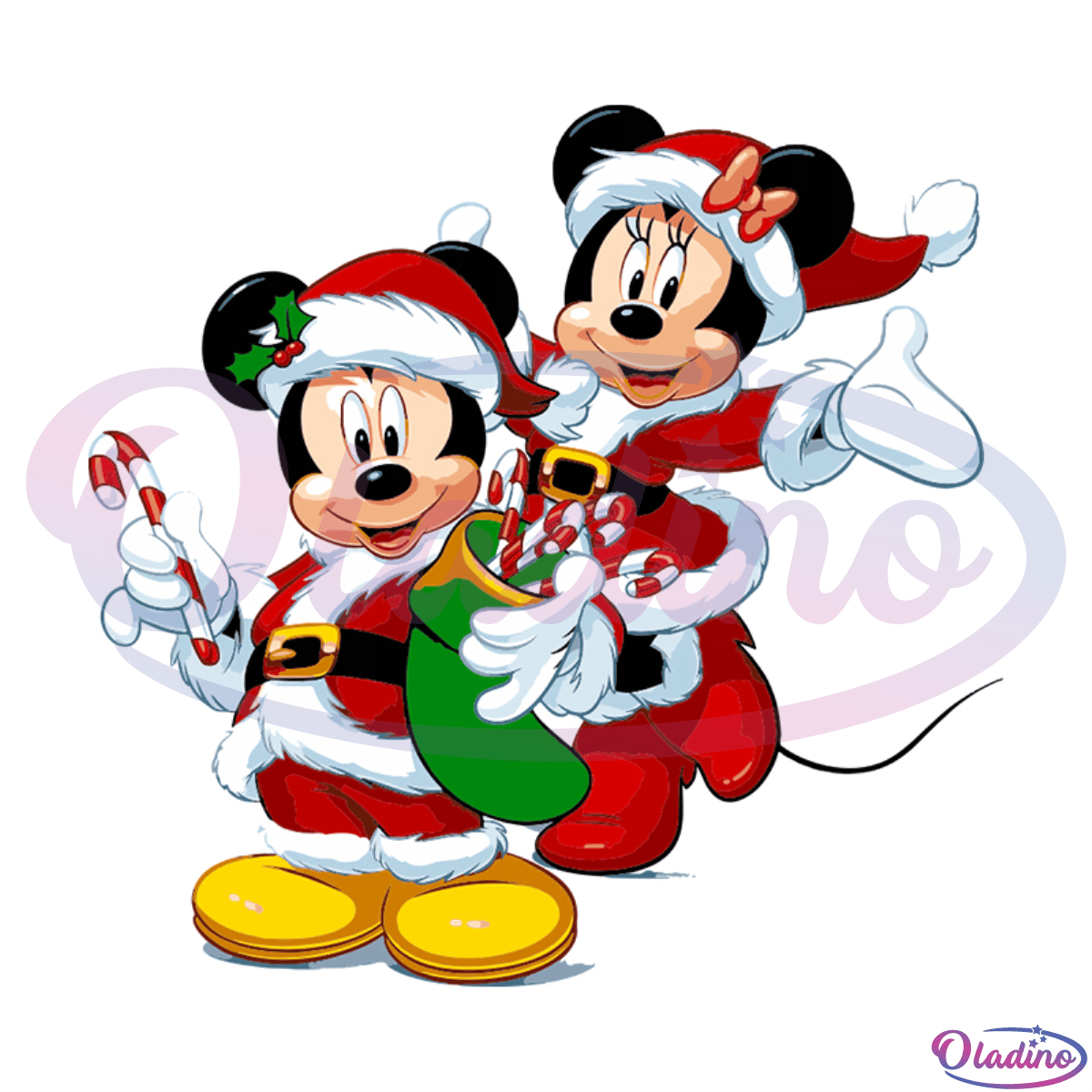 Christmas Mickey And Minnie Mouse Svg