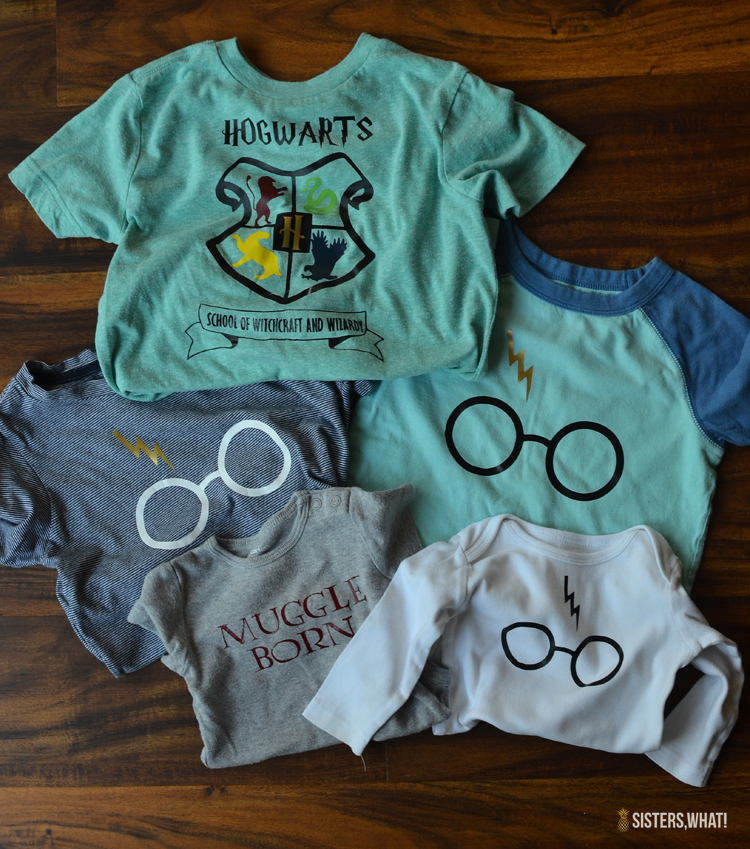 Harry Potter shirts with scar and glasses and lightning bold