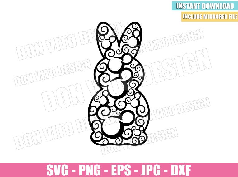 Mickey Mouse Bunny Svg
