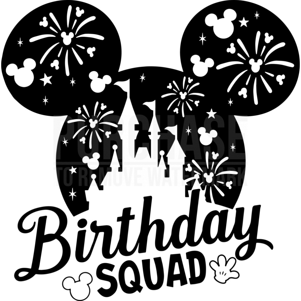Mickey Mouse Birthday Squad Svg