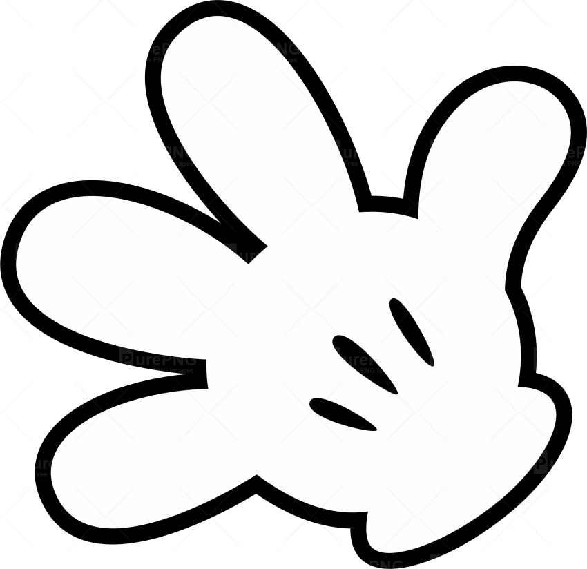 Mickey Mouse Hand Svg