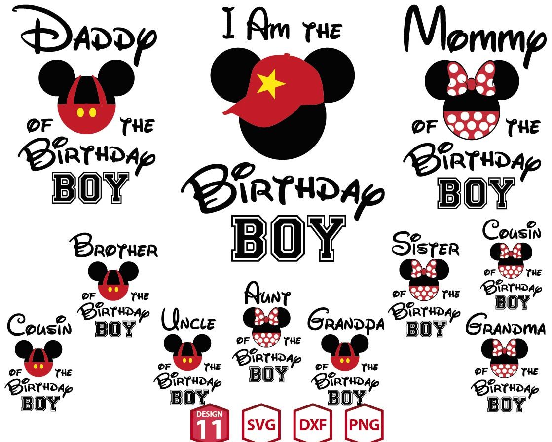Mickey Mouse Grandpa Of The Birthday Boy Svg