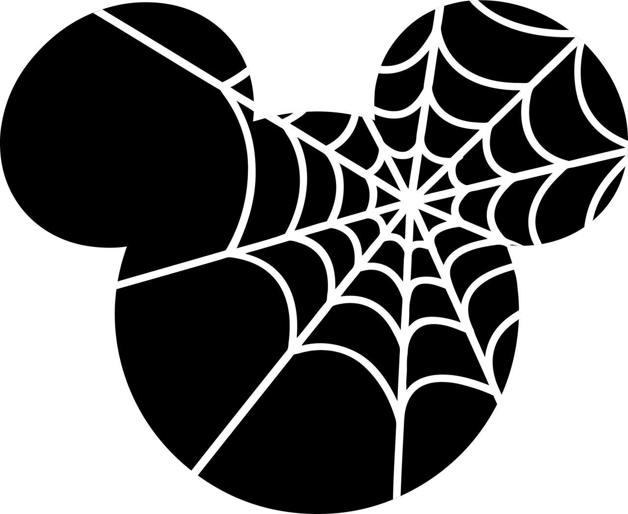 Mickey Mouse Spider Web Svg