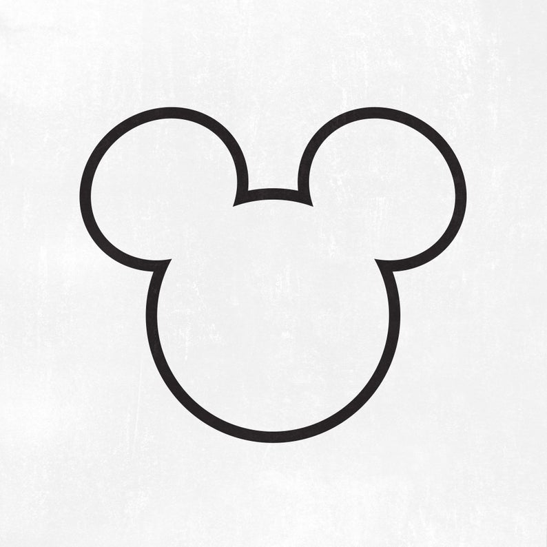 Mickey Mouse Outline Svg
