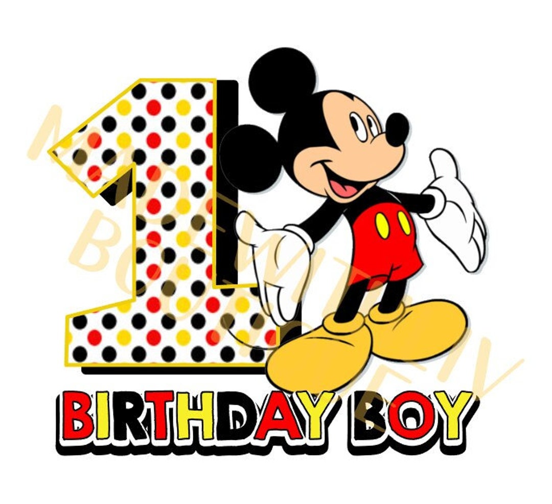 Mickey Mouse First Birthday Cupcake Svg