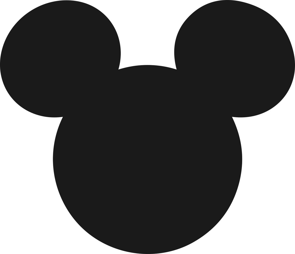 Mickey Mouse Head Character Svg