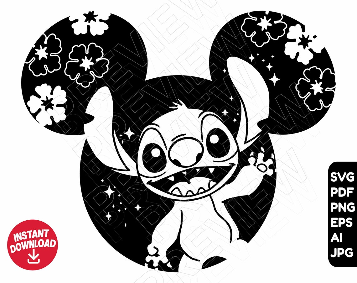 Disney Mickey Mouse Lilo And Stitch Svg