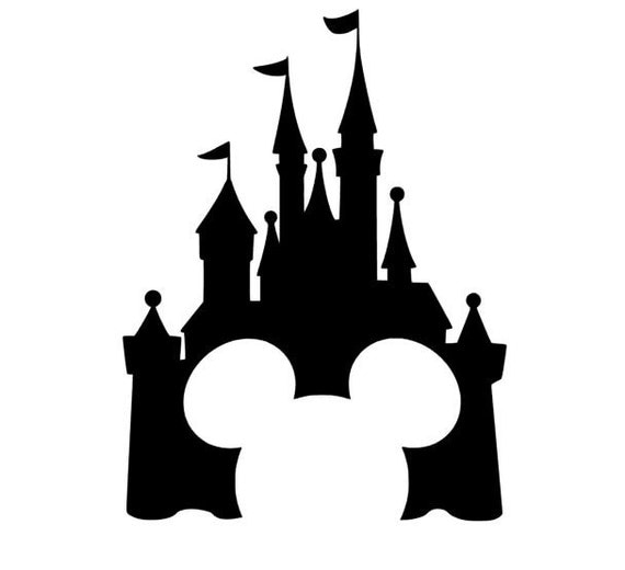 Mickey Mouse With Castle Svg