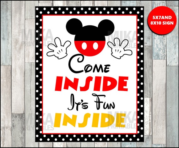 Free Svg Files Mickey Mouse Come Inside It's Fun Inside