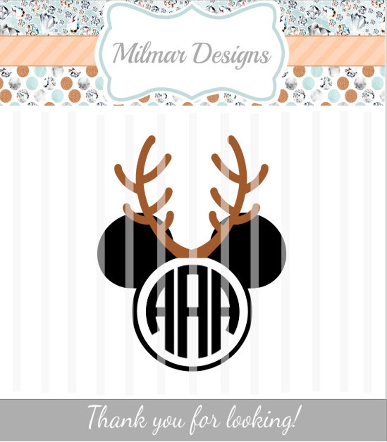 Mickey Mouse Antlers Svg