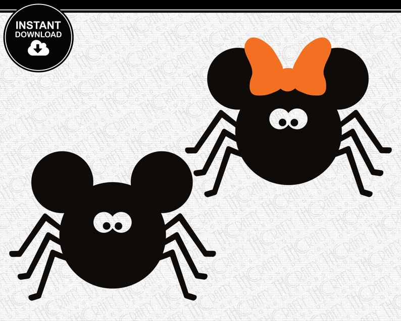 Mickey Mouse Spider Svg