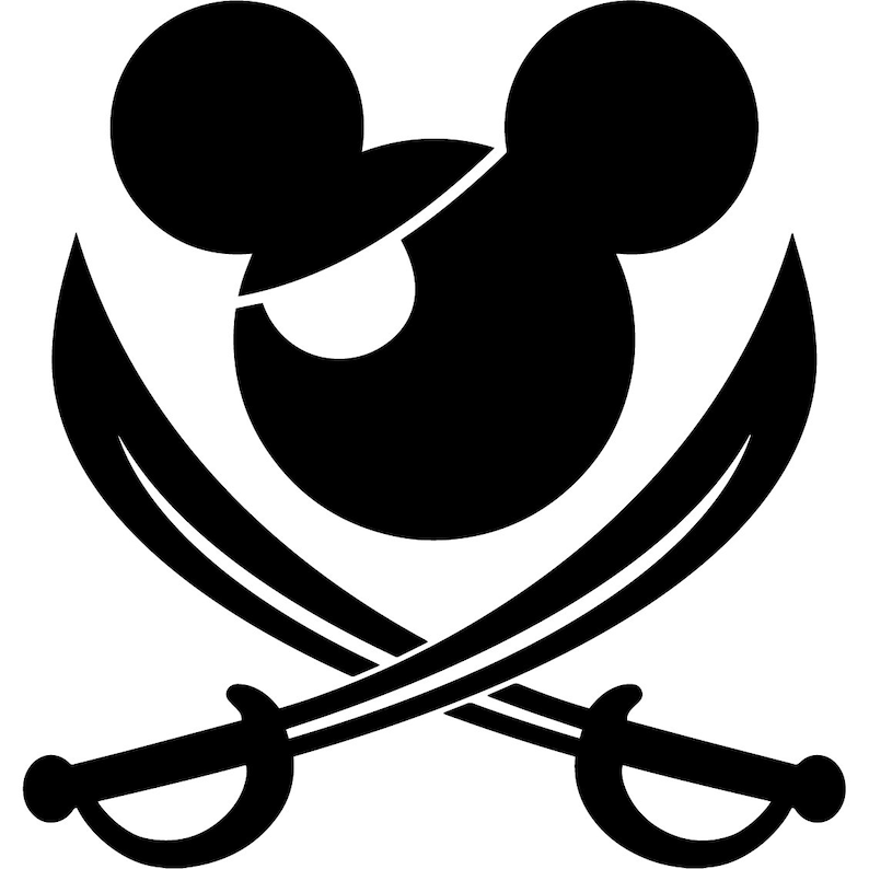 Mickey Mouse Pirate Svg