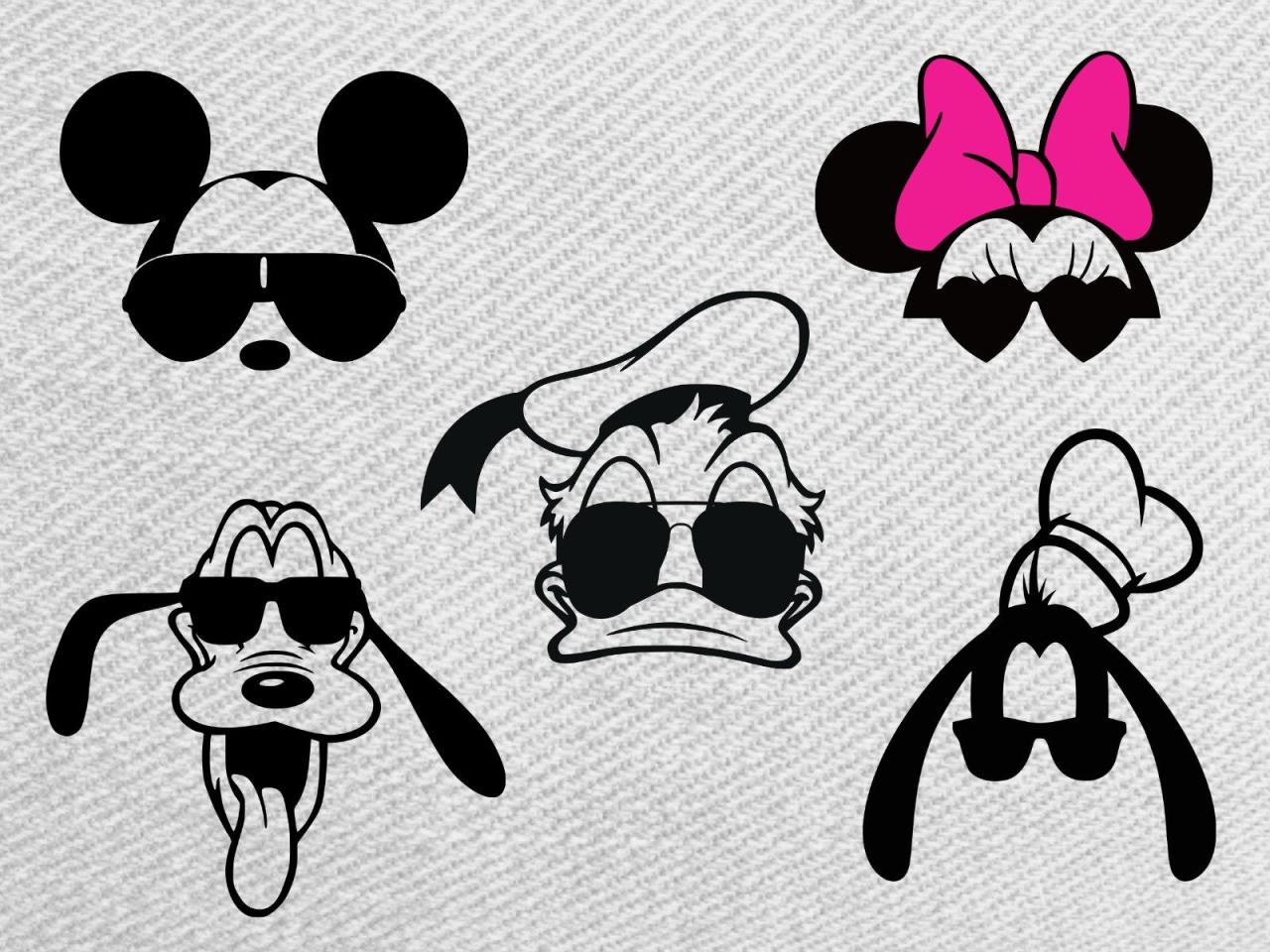 Mickey Mouse Glasses Svg