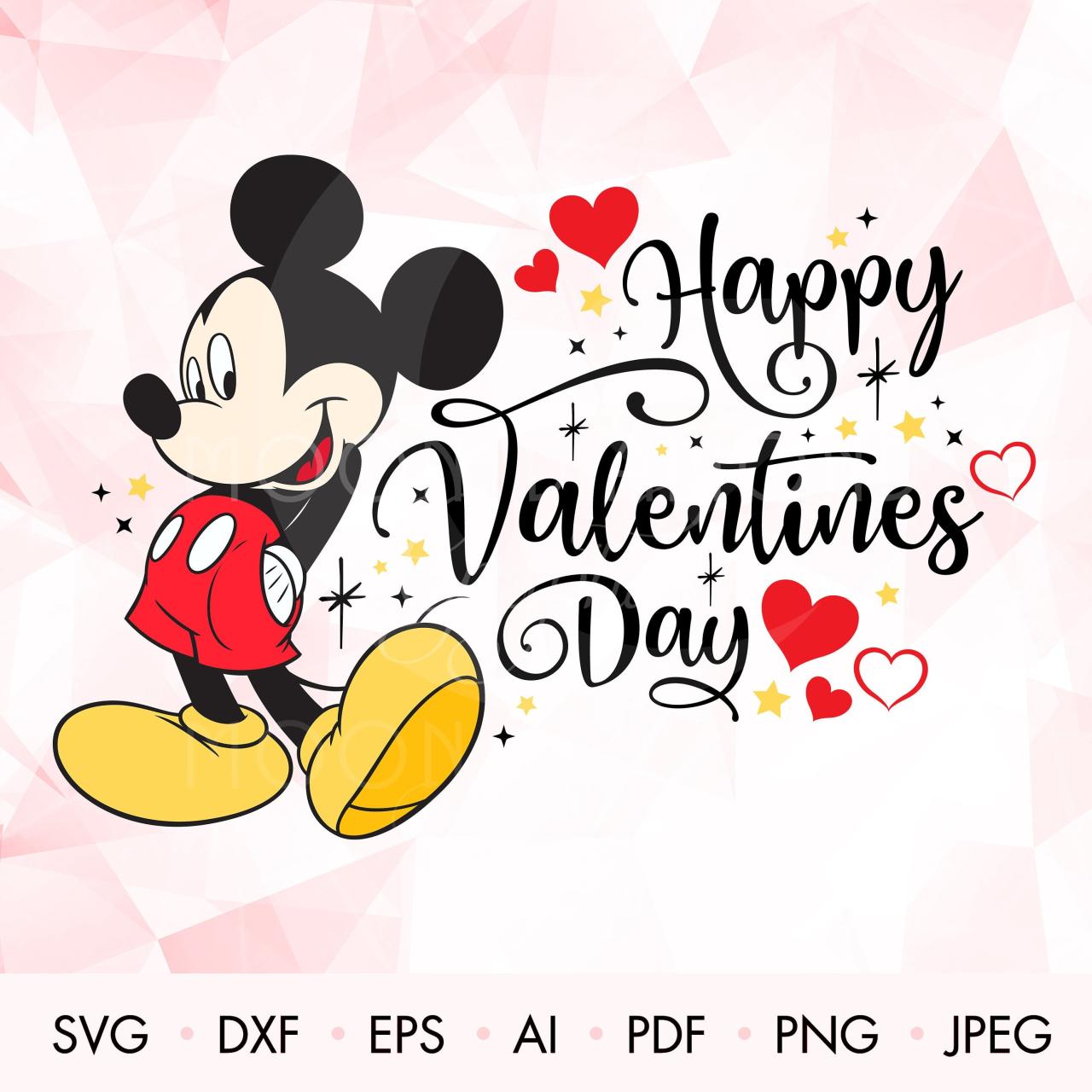 Mickey Mouse Valentine Svg