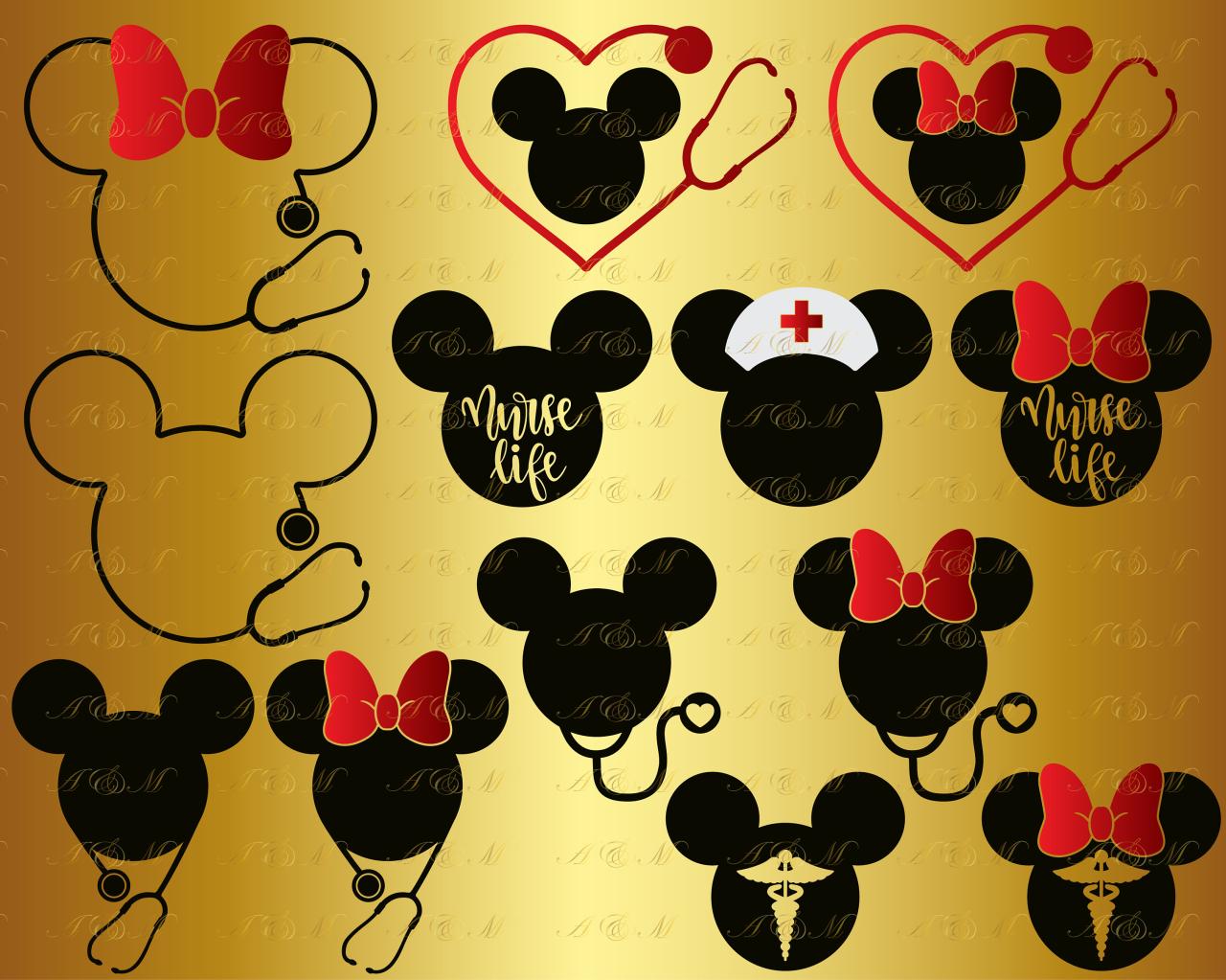 Mickey Mouse Nurse Svg