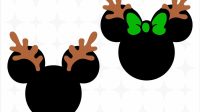 Mickey Mouse Reindeer Svg