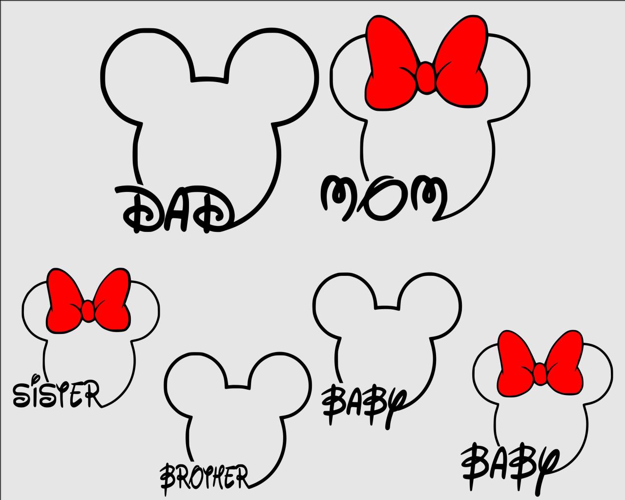 Mickey Mouse Family Svg