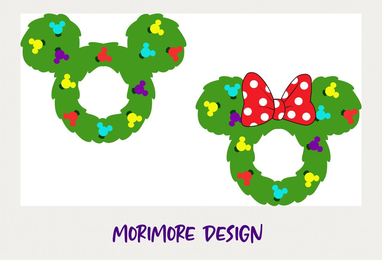 Mickey Mouse Wreath Svg