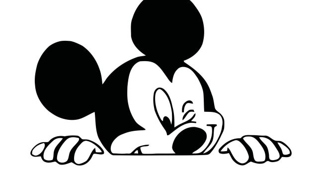 Mickey Mouse Looking Out Window Svg