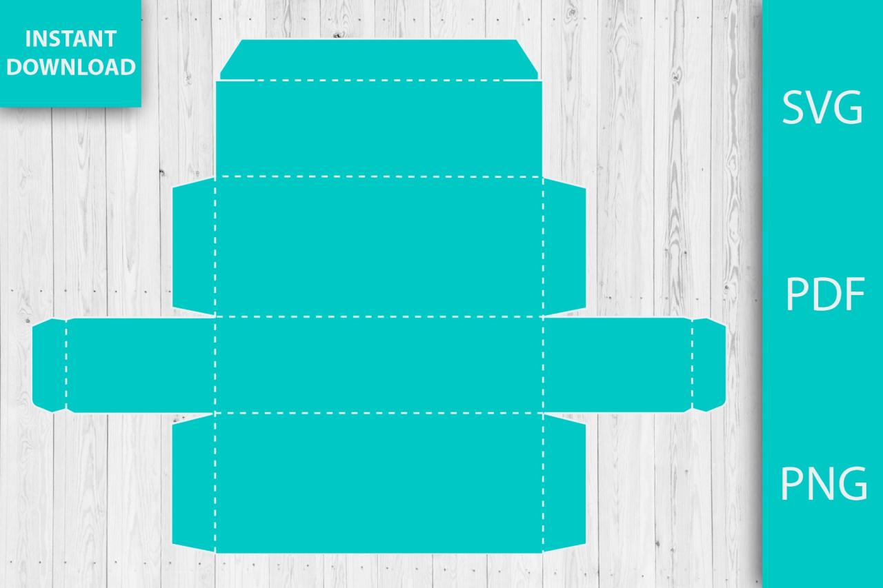Box Template SVG Rectangular Box SVG Packaging Box SVG Box - Etsy España