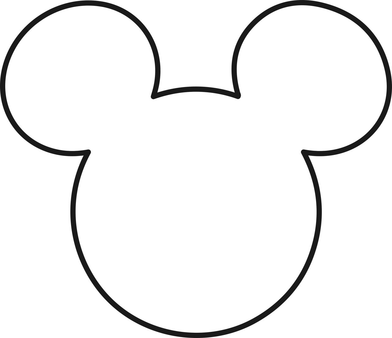 Mickey Mouse Half Head Svg