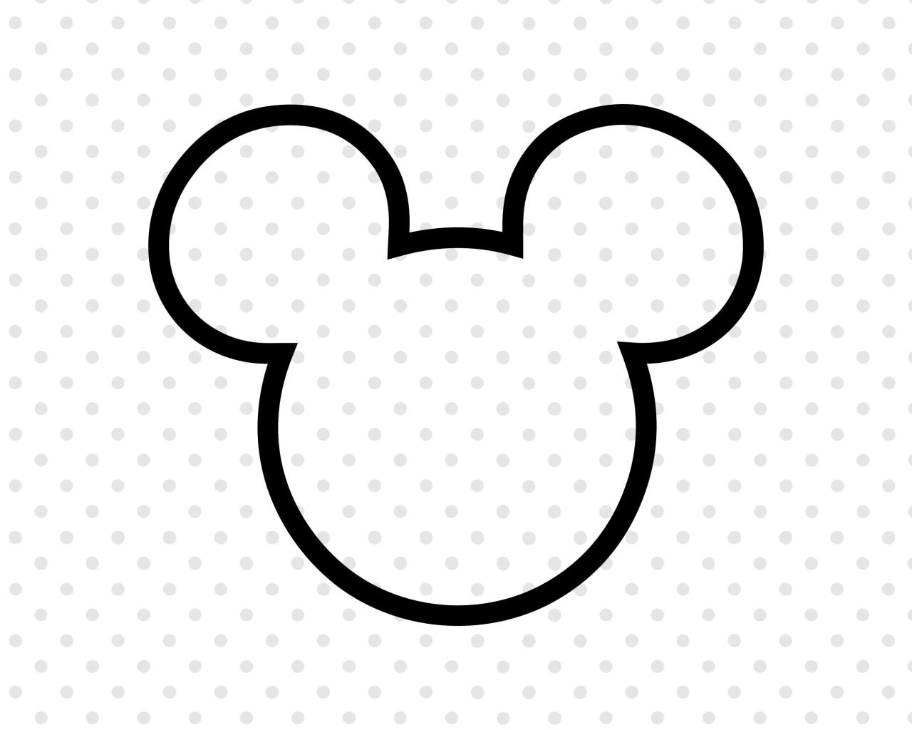 Mickey Mouse Outline Logo Svg
