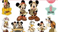 Mickey Mouse Safari Svg