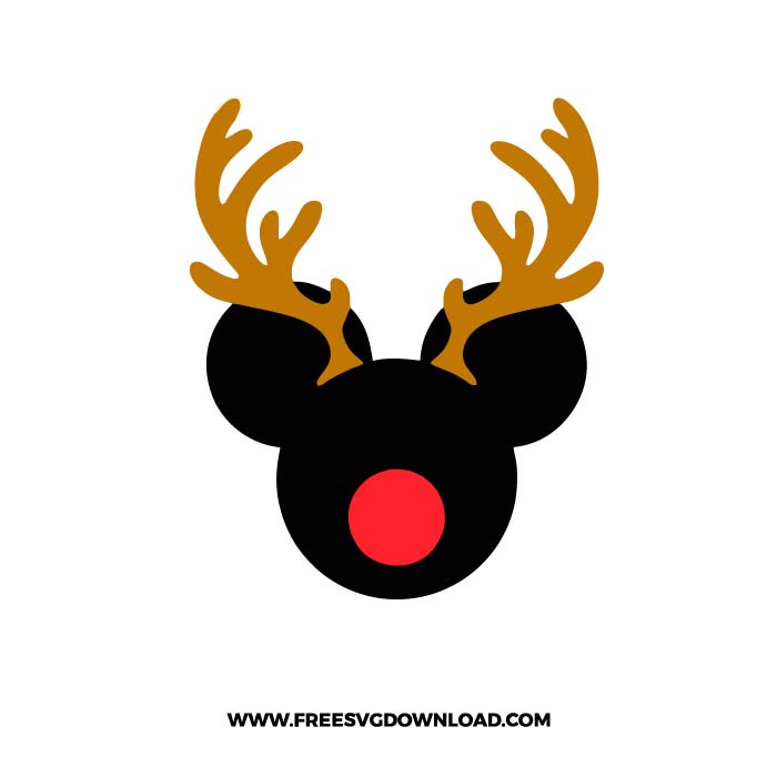 Mickey Mouse Antler Svg