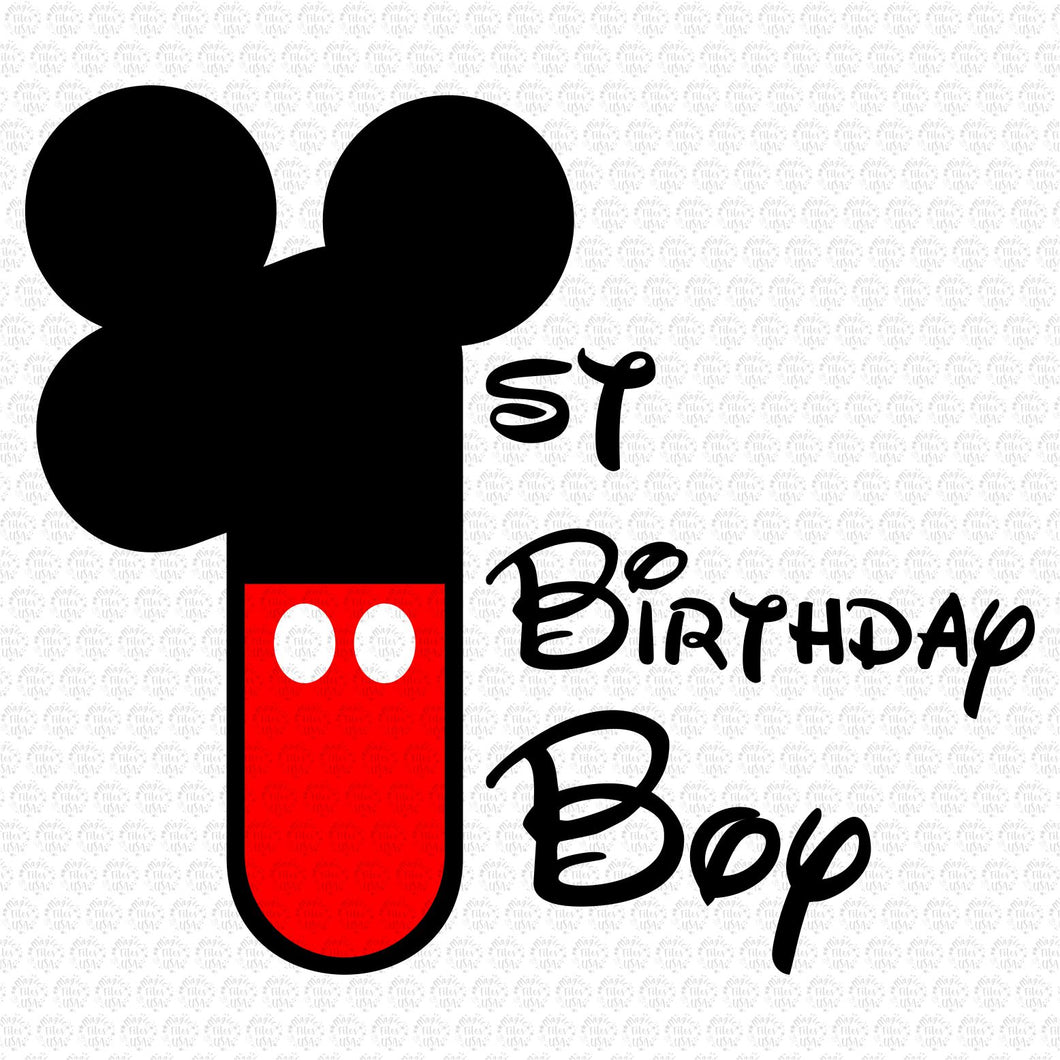 Mickey Mouse First Birthday Svg