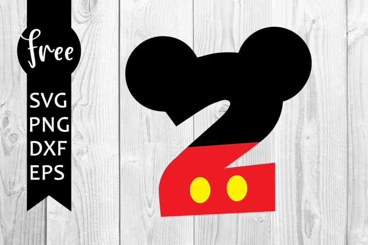 Mickey Mouse 3 Svg