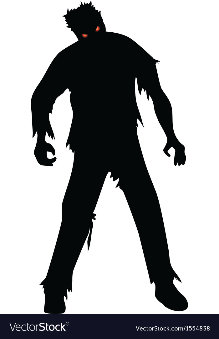zombie isolated on white vector 1554838