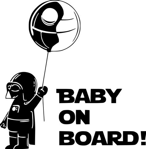Star Wars Baby On Board Sticker Decal Bumper | Star wars decal, Car