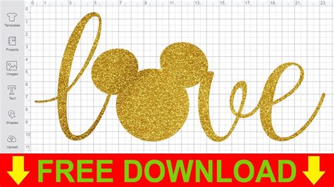 Love Disney Svg Free Cut File for Cricut - YouTube