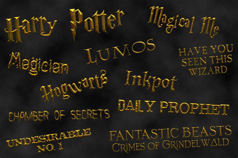 Fonts — Harry Potter Fan Zone