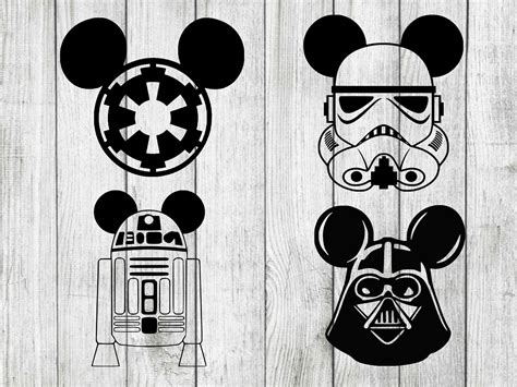 Star Wars Mickey Mouse Svg Bundle Darth Vader Mickey Svg | Etsy
