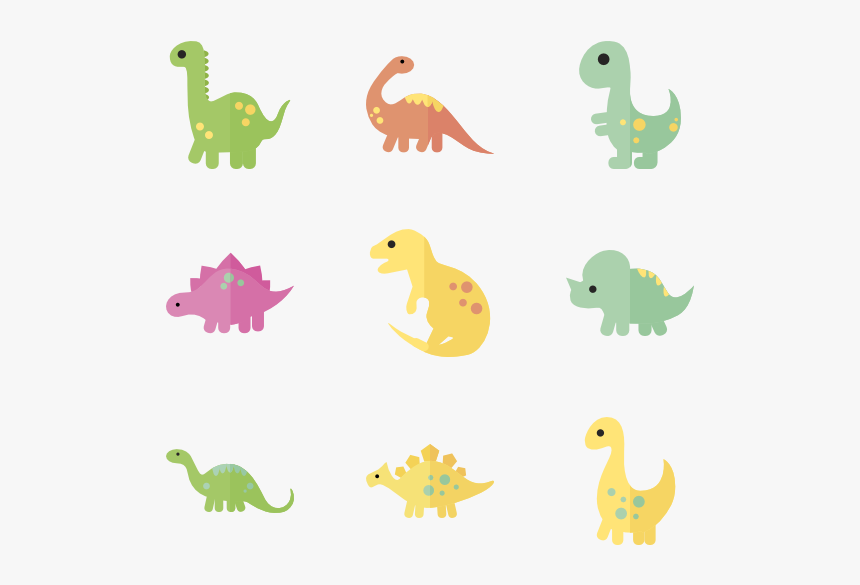 6 65418 dinosaur set cartoon dinosaur svg hd png download
