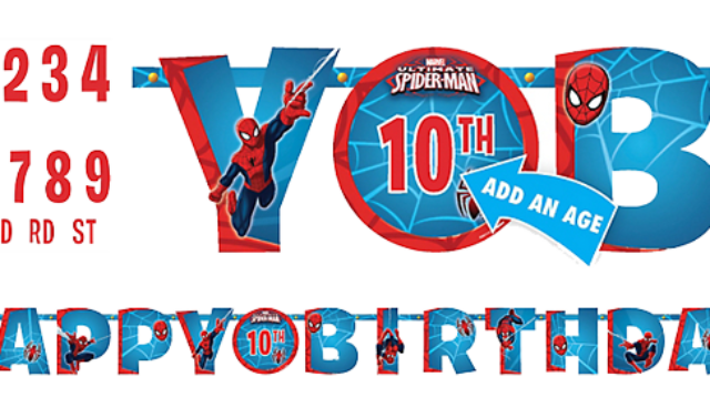 spiderman add an age birthday banner grande