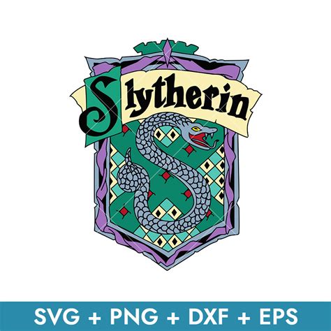 Slytherin Crest Svg, Harry Potter House Crest Svg, School Of - Inspire