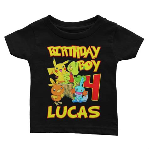 Personalize Pokemon Birthday Shirt - Cuztom Threadz