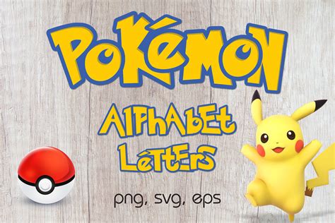 Pokemon Alphabet Letters By North Sea Studio | TheHungryJPEG