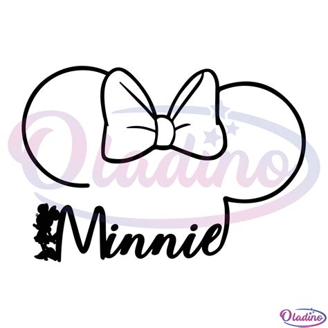 Mouse Head Outline SVG, Silhouette Cameo, Vector Files, Minnie Head Png