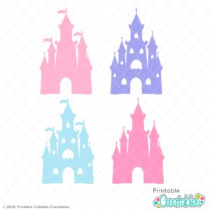 Princess Castle Silhouette SVG Cut Files for Cricut