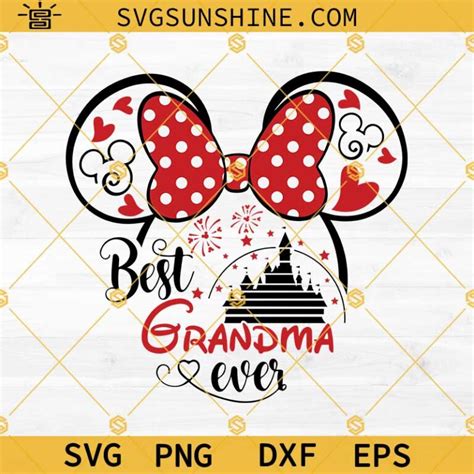 Best Grandma Ever Svg, Grandma Svg, Grandmother Svg, Disney Minnie