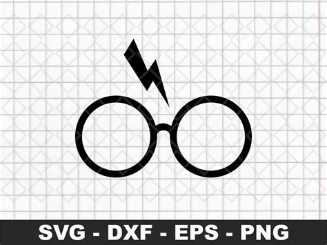 Harry Potter Glasses SVG Cut File Silhouette | Vectorency