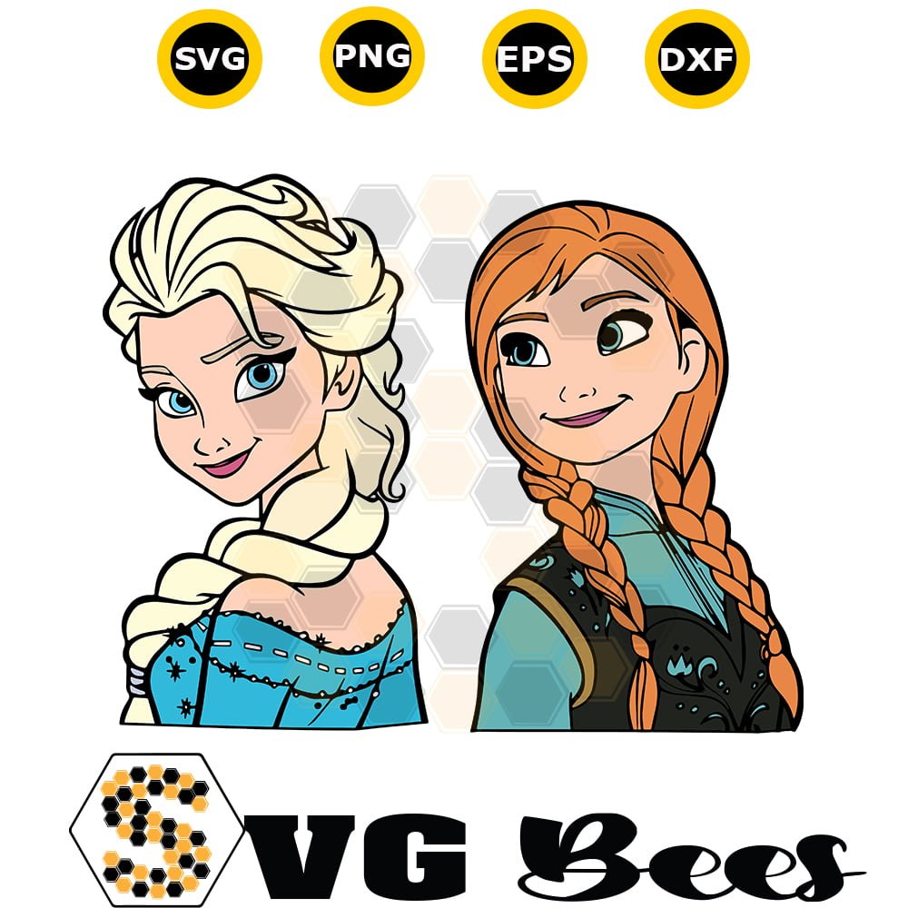 Anna and Elsa SVG: Capture the Magic of Frozen with Enchanting Vector Graphics