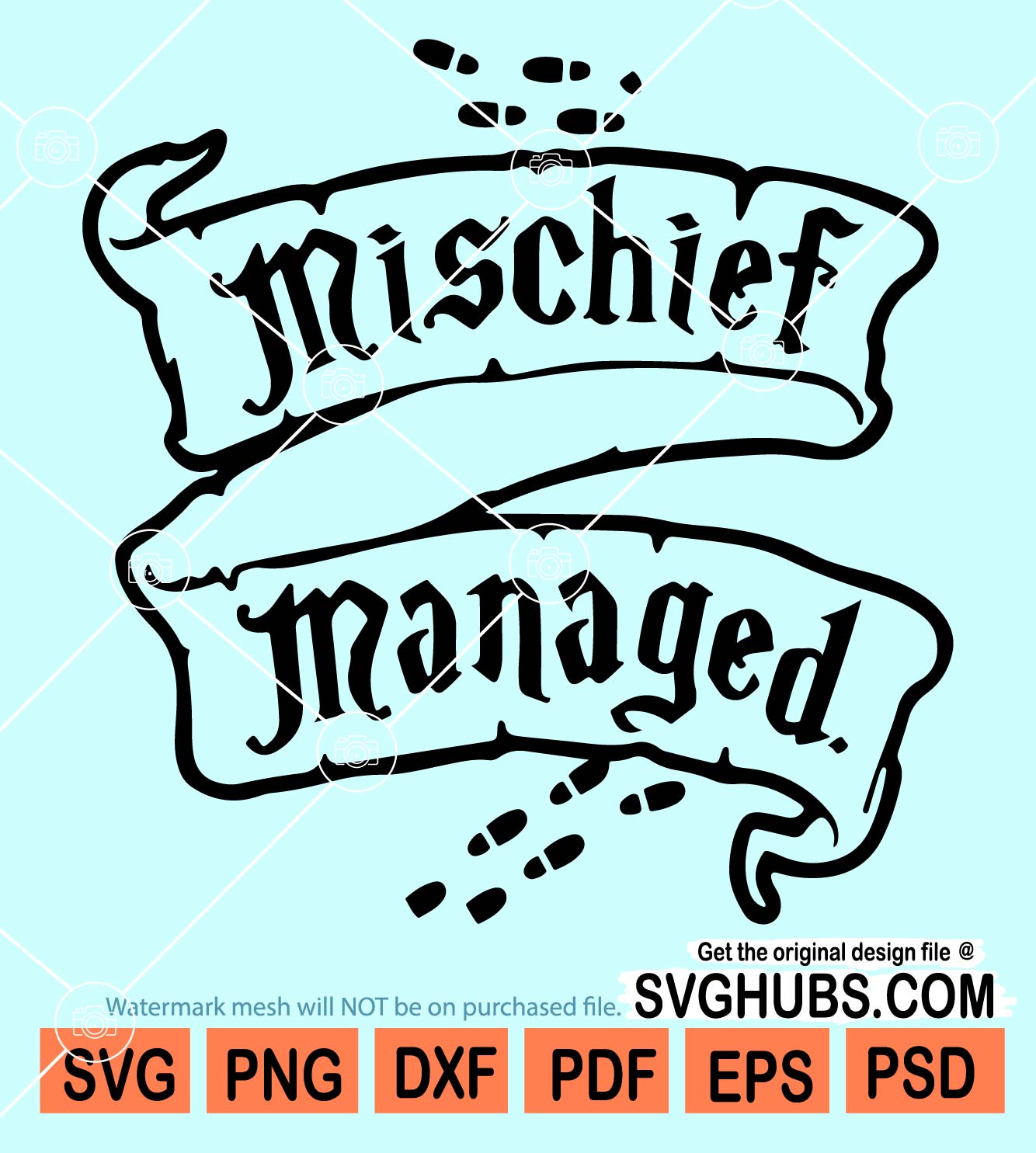 Harry Potter Mischief Managed SVG